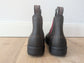 Moonah Chelsea Boots in Dunkelbraun und Pink