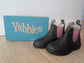 Yabbies Kinderboots aus Leder – Dark Brown and Dusty Pink